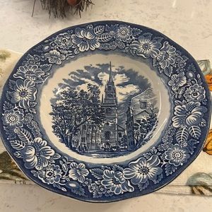 Liberty Blue Old North Church bowl. Vintage